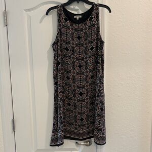 Max Studio Black and Pink Midi Dress